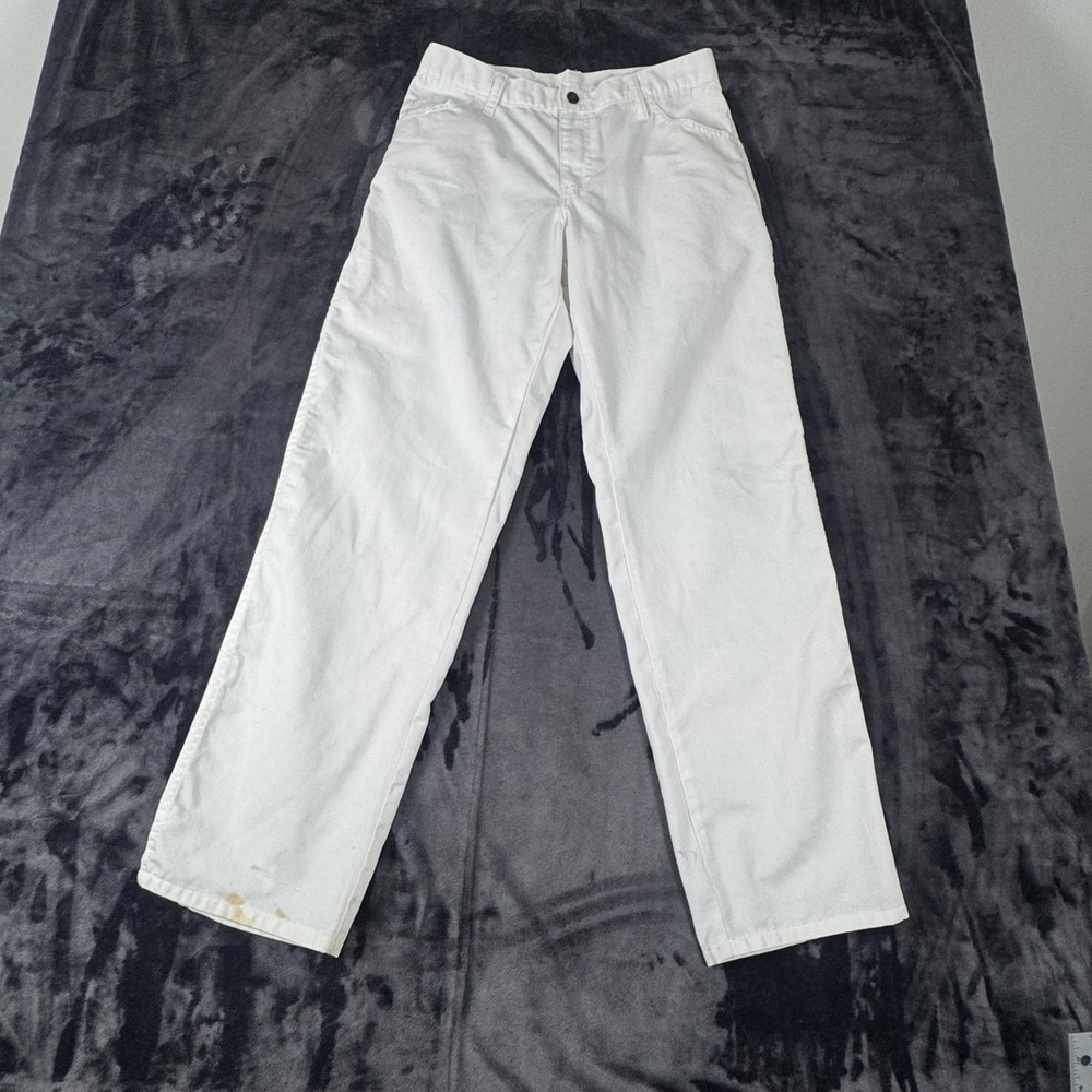 Dickies Painter Pants Mens 30x32 White Utility Carpenter Workwear EU205WH